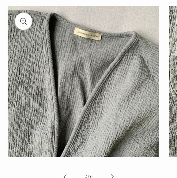 April Meets October November Robe in Blue Gray One Size EUC - Picture 6 of 8